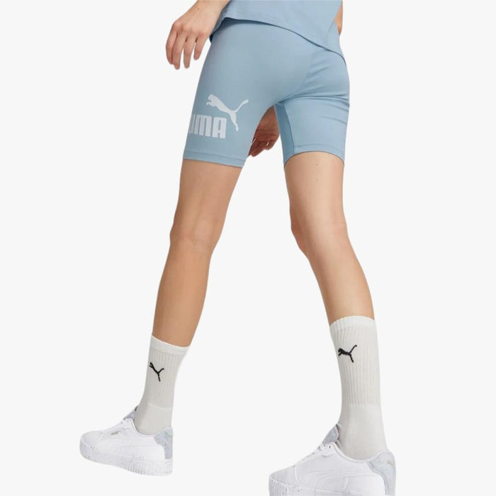 Puma Womens Ess 7" Logo Short Leggings Blue Wash Puma