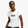 Puma Womens Ess+ Logo Lab Short Sleeve Tee White | Puma