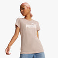 Puma Womens Ess Logo Short Sleeve Tee Rose Quartz | Puma