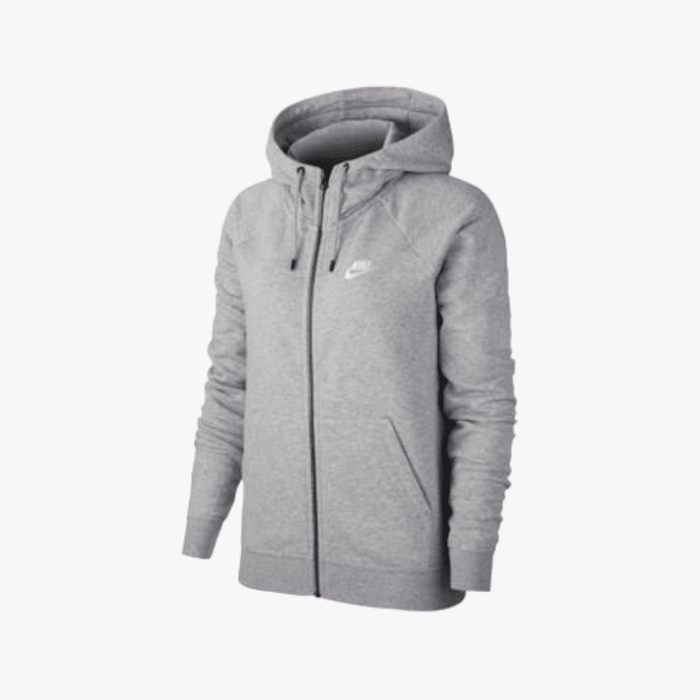 Nike Womens Essential Full Zip Hoodie Grey Mel Nike