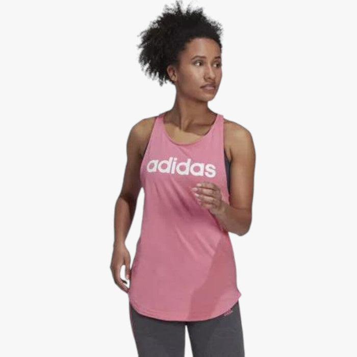 adidas Womens Essentials Loose Logo Tank Top Pink adidas