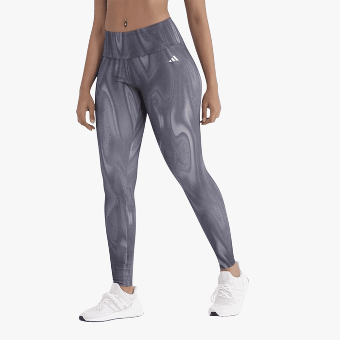 Adidas Womens Optime Full Length Print Leggings Glory Grey | Adidas
