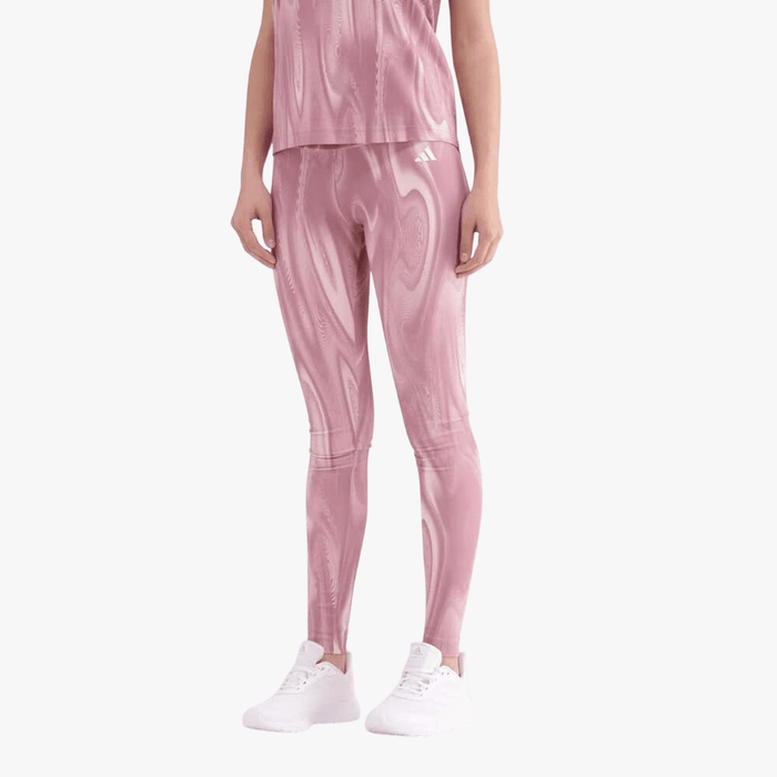 Adidas Womens Optime Full Length Print Leggings Sandy Pink | Adidas