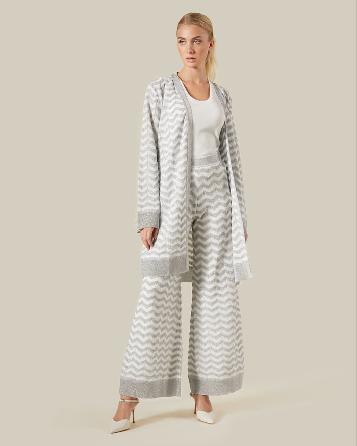 Zig-Zag Patterned Cardigan